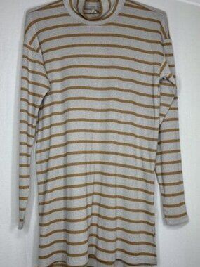 Vanessa Virginia ANTHRO Shining Striped Turtleneck Tunic sz XS